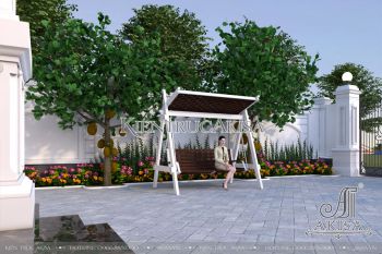 Thiết kế sân vườn biệt thự đẹp tại Hà Nội (CĐT: ông Tường) SV22766