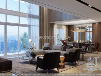 Thiết kế nội thất căn hộ hiện đại Duplex Mandarin 2 (CĐT: ông Trường - Hà Nội) NT21035