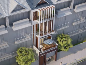 Ấn tượng thiết kế nhà phố 4 tầng hiện đại (CĐT: ông Chiến - Hà Nội) KT41276