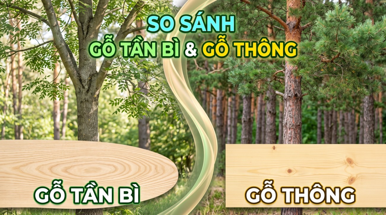 So sánh gỗ tần bì và gỗ thông: Loại nào làm nội thất tốt hơn?