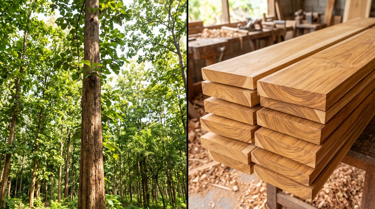 Gỗ Teak (Giá Tỵ): Ưu nhược điểm & Ứng dụng ngoại thất cao cấp