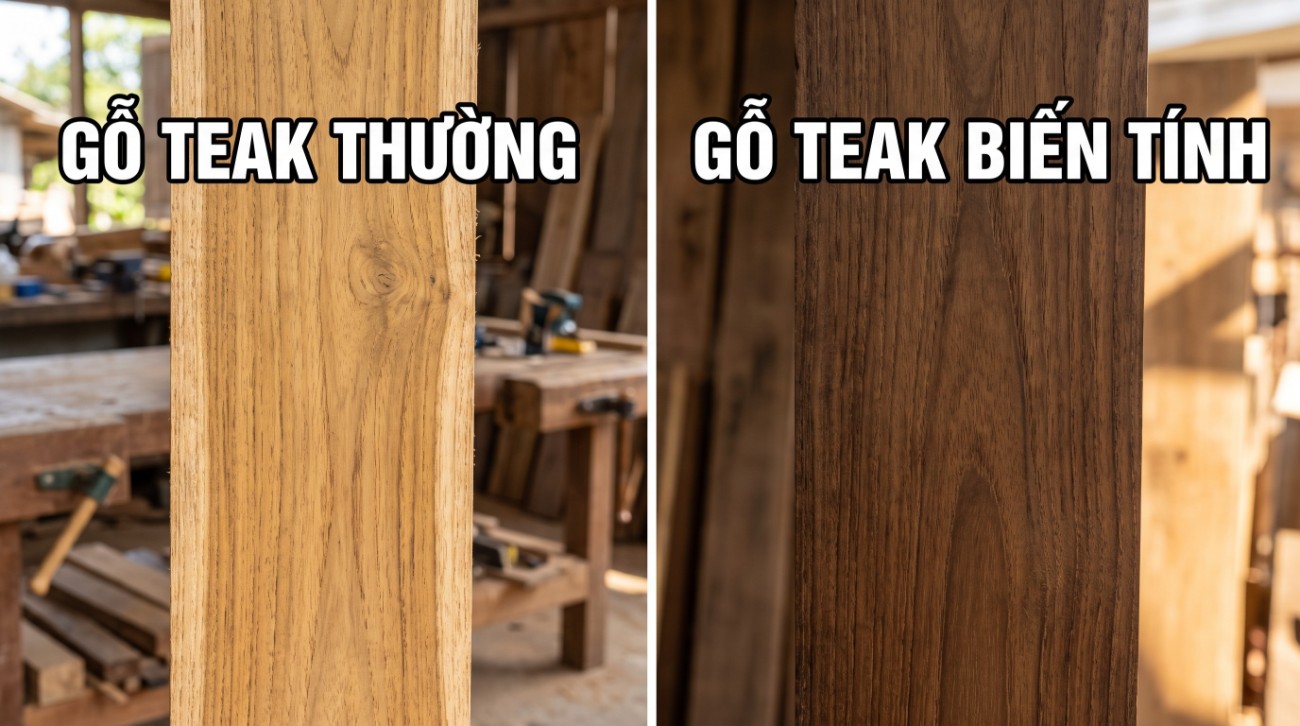 Gỗ Teak biến tính là gì? Công nghệ Thermo-Teak mới nhất