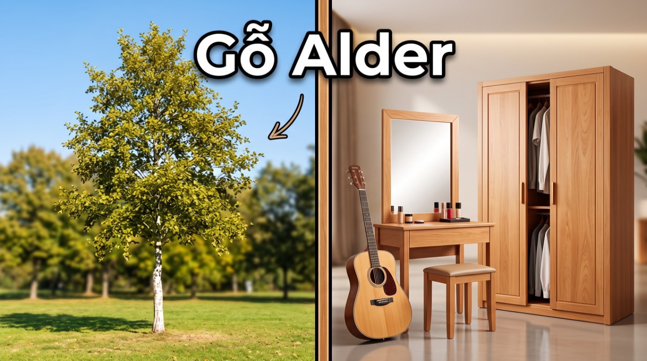Gỗ Trăn (Alder): Đặc điểm, ứng dụng nội thất & Báo giá 2026