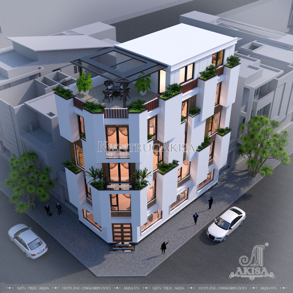 Thiết kế homestay 5 tầng hiện đại KT51307 (CĐT:ông Đại - Hòa Bình)