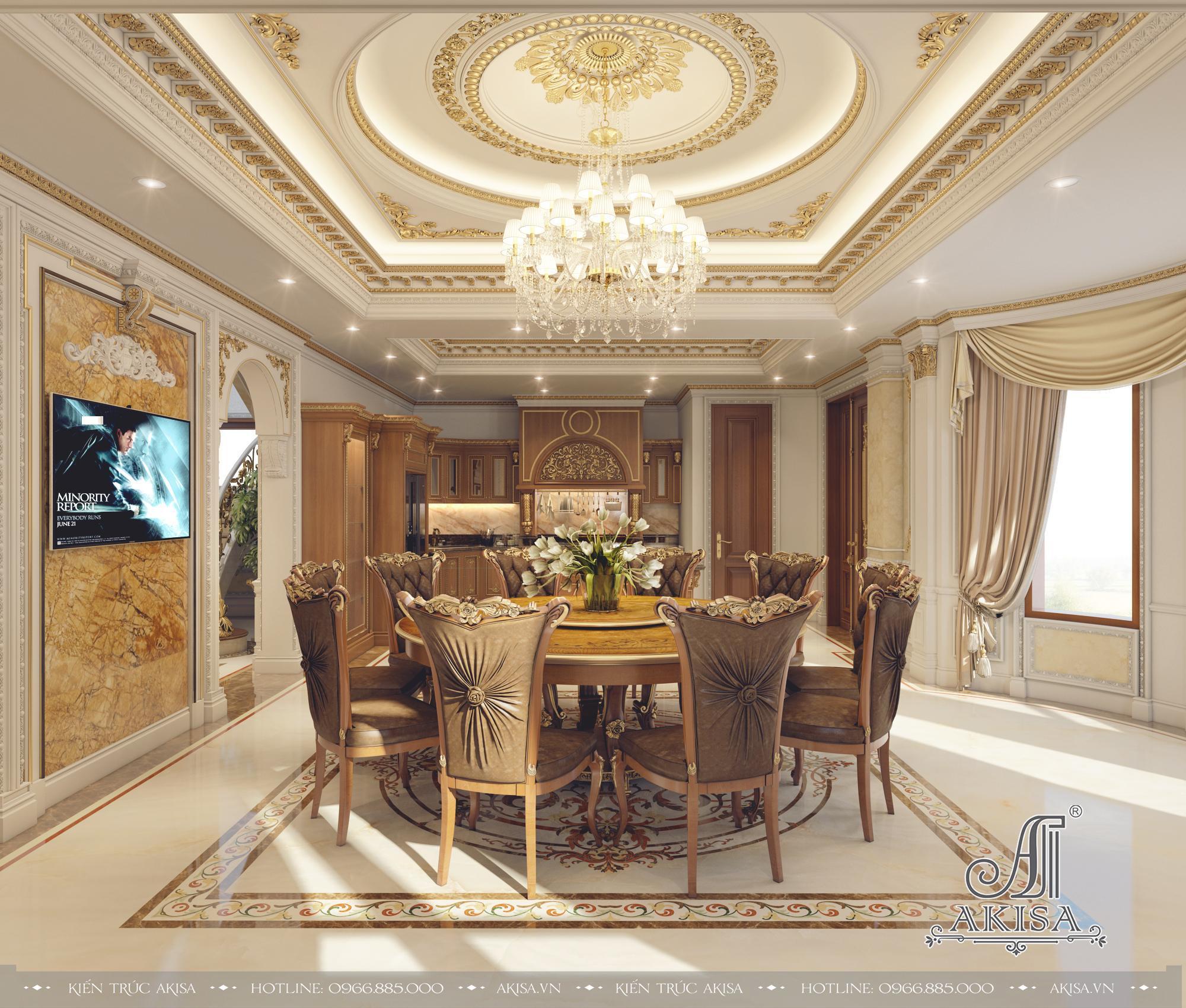 Thiết kế nội thất tân cổ điển phong cách châu Âu (CĐT: ông Long - Lào Cai) NT12057