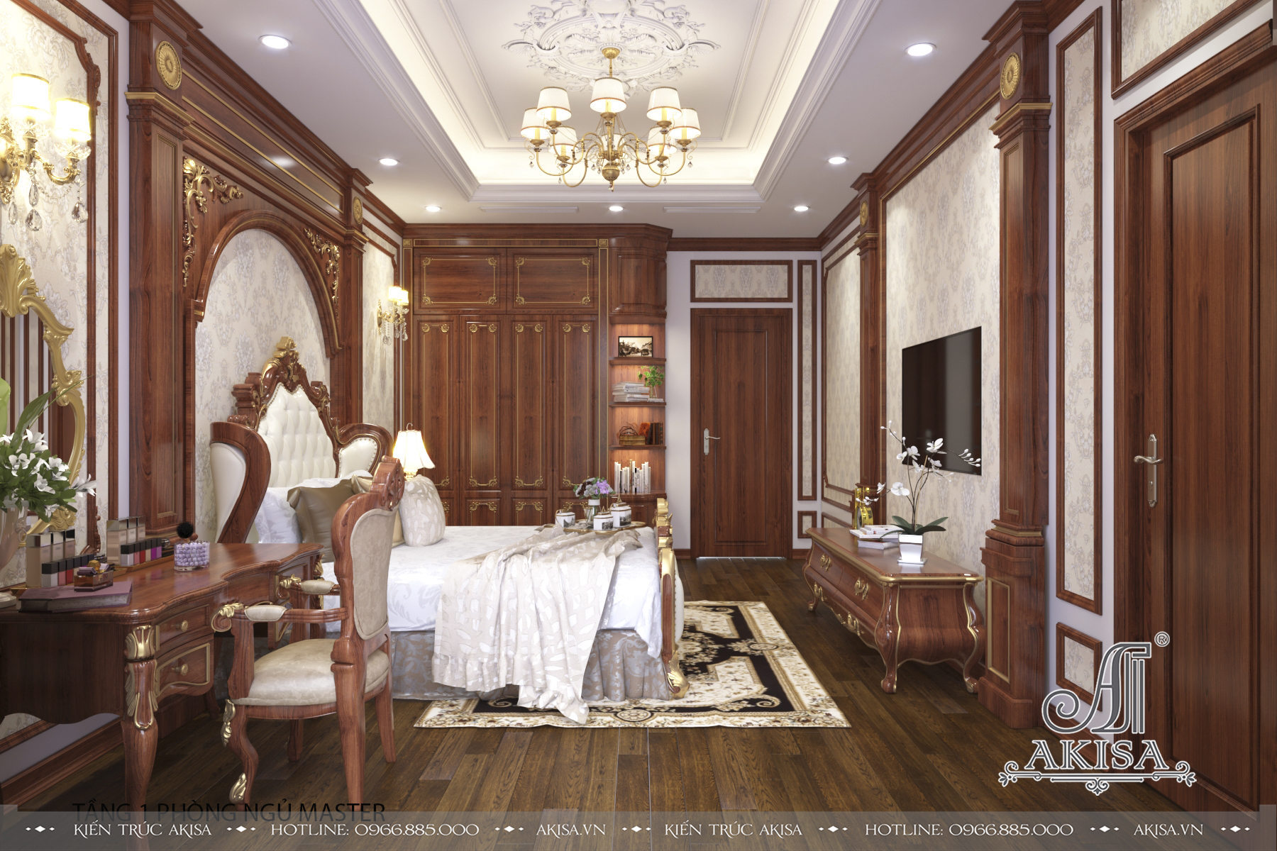 Thiết kế nội thất tân cổ điển đẹp (CĐT: ông Hiếu - Quảng Bình) NT12342