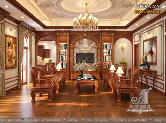 Thiết kế nội thất tân cổ điển đẹp (CĐT: ông Hiếu - Quảng Bình) NT12342