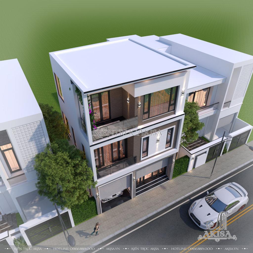 Thiết kế nhà đẹp 3 tầng hiện đại 8x8m (CĐT: ông Ba - Hà Nội) KT31372