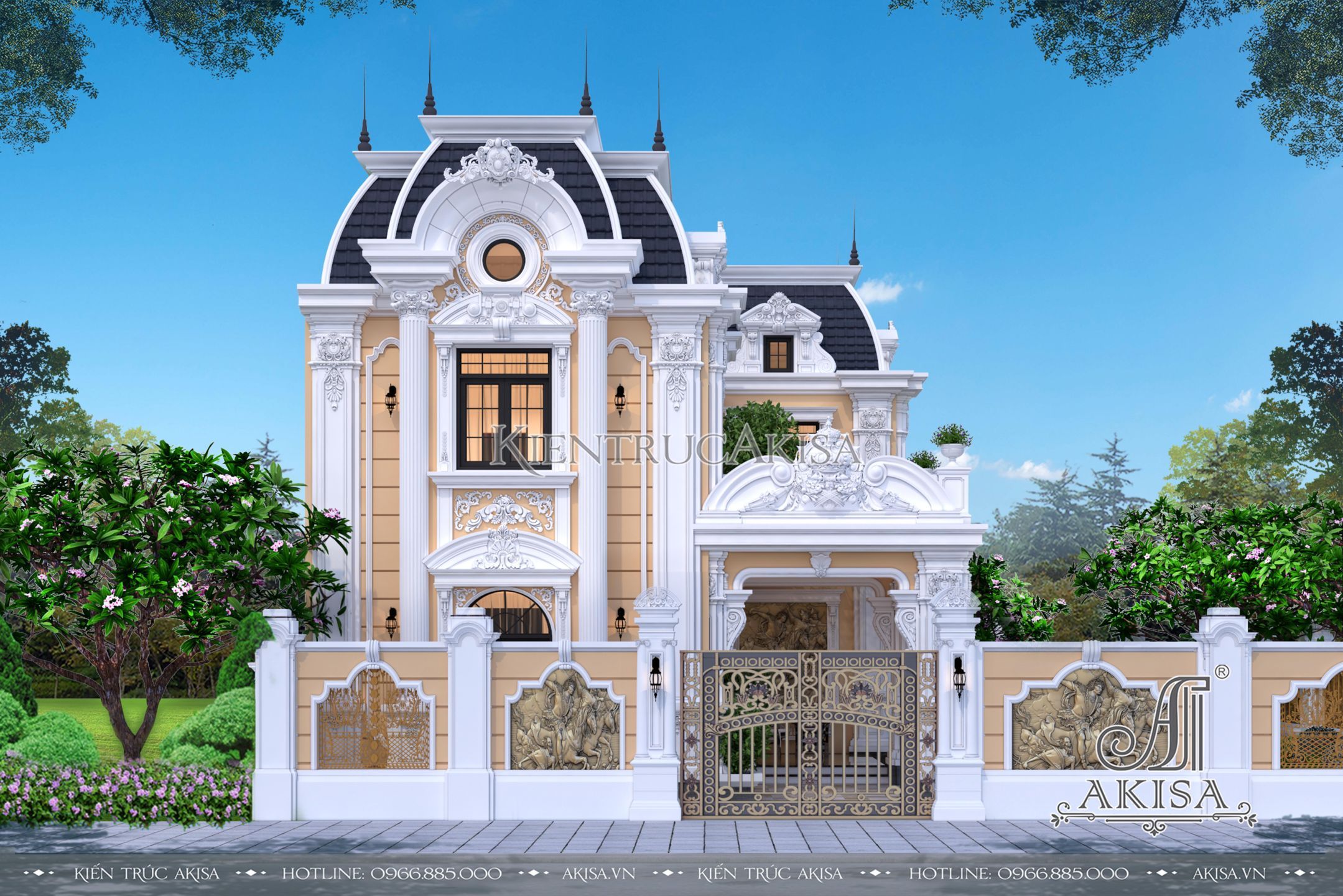 5 Mẫu biệt thự kiểu Pháp sang trọng mỹ lệ  Kiến trúc Á Châu