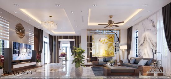 Thiết kế nội thất nhà đẹp phong cách hiện đại (CĐT: ông Tùng - Thái Nguyên) NT22326