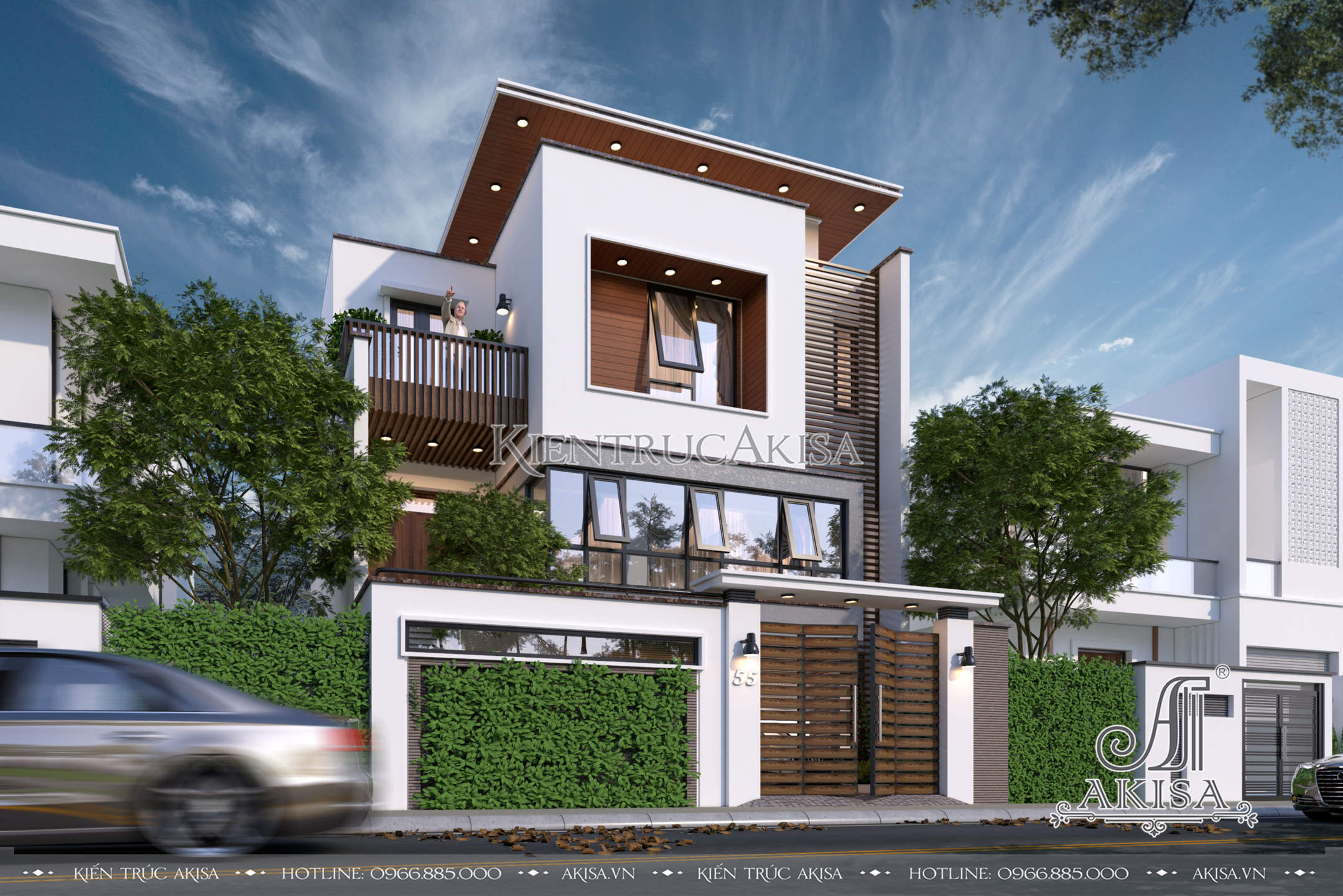 Thiết kế nhà đẹp Hiện đại 3 tầng 8x14m (CĐT: ông Tùng - Ninh Thuận) BT31393