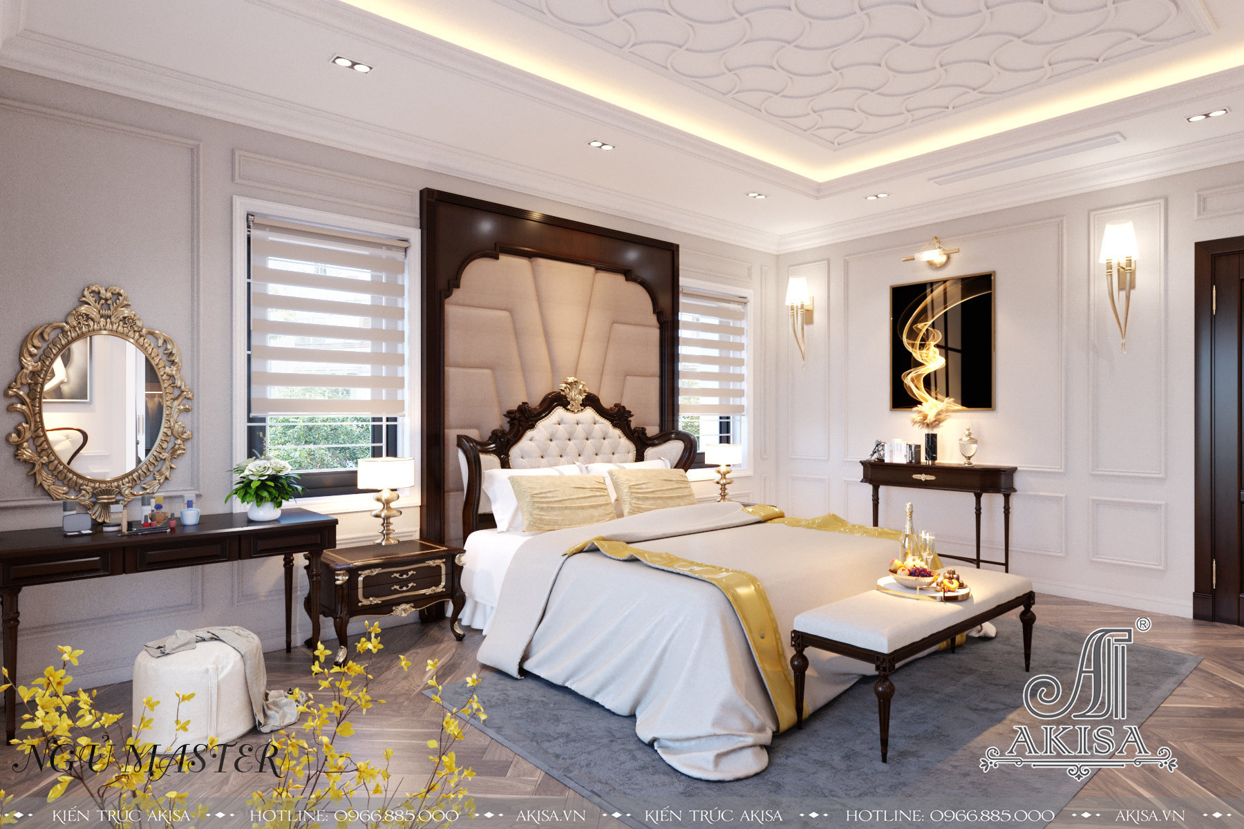 Trang trí nội thất phong cách tân cổ điển đẹp đẳng cấp (CĐT: bà Ngân - Hải Phòng) NT32370