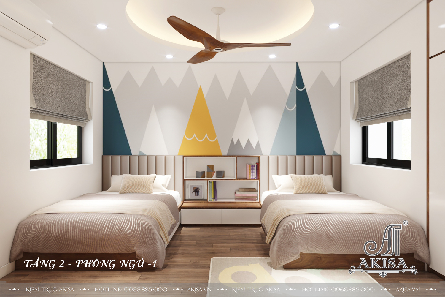 Thiết kế nội thất biệt thự phong cách hiện đại nhẹ nhàng (CĐT: bà Dung - Đà Nẵng) NT11071