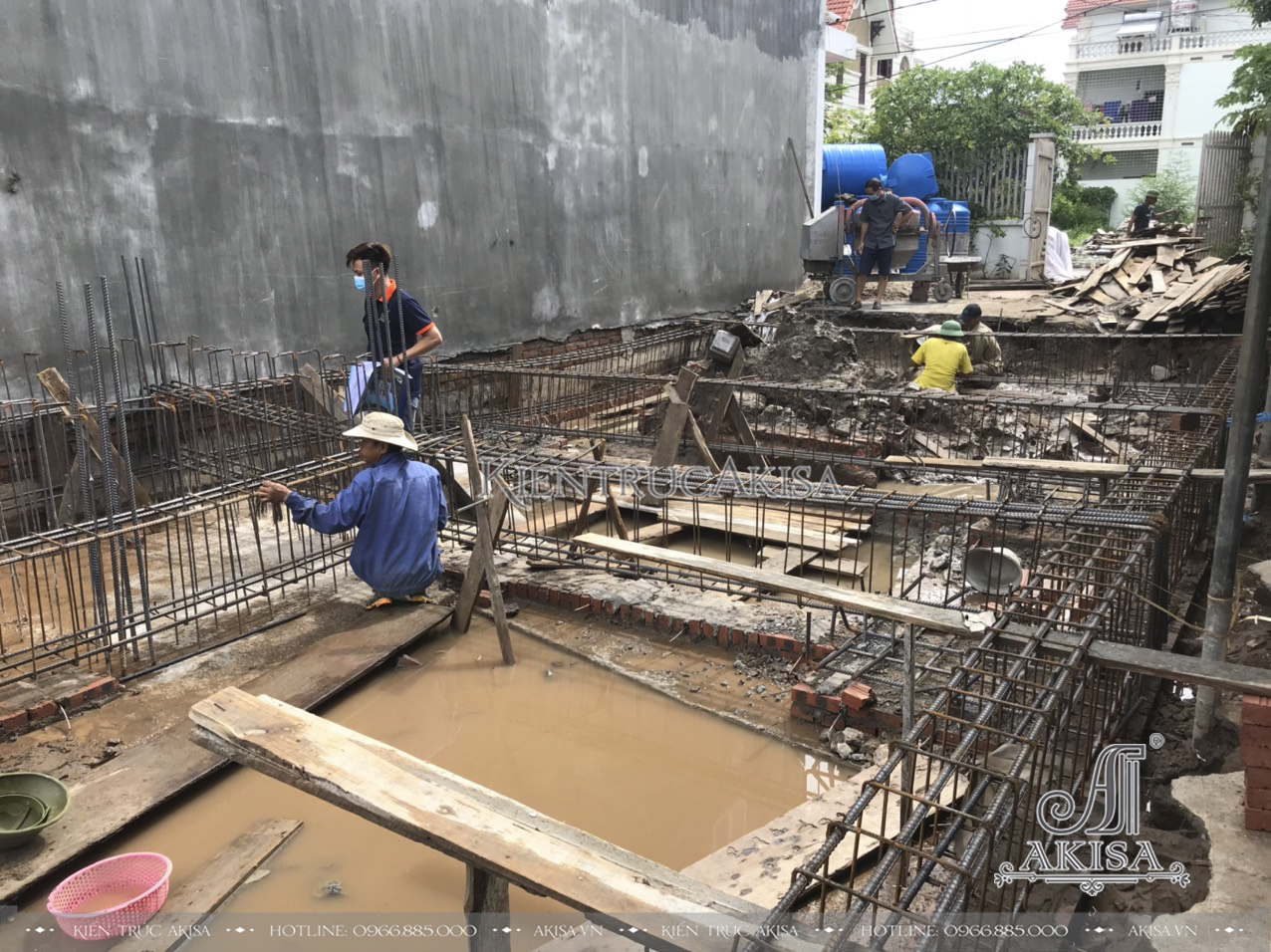 Hình ảnh công trình đang thi công nhà 3 tầng ông Mộc - Hải Phòng TC32416