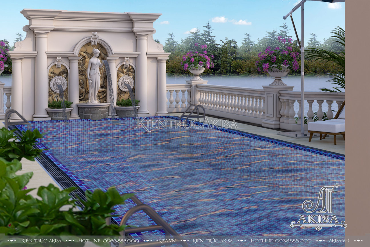 Mẫu thiết kế biệt thự vườn 1 tầng 1000m2 có bể bơi đẳng cấp (CĐT: ông Hợp - Vĩnh Phúc) BT12459