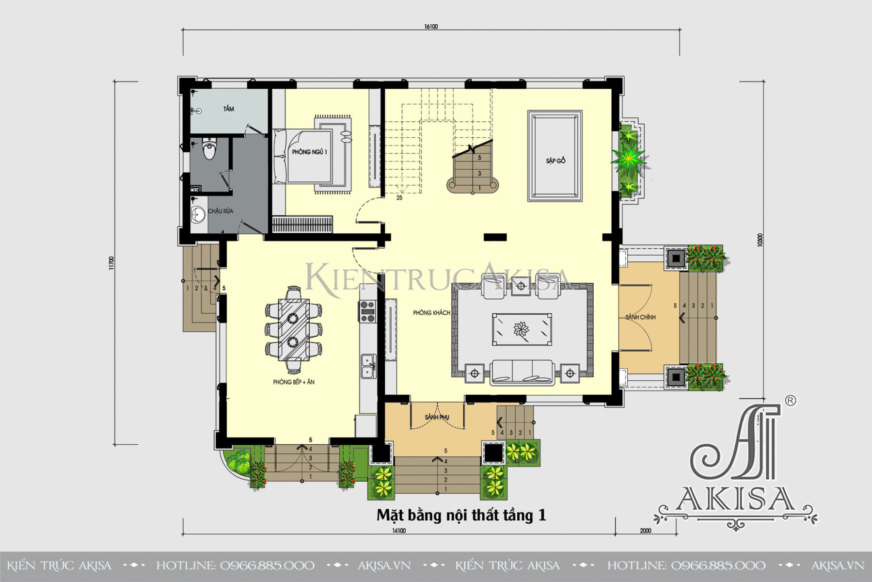 Biệt thự tân cổ điển mái thái 2 tầng 4 phòng ngủ (CĐT: ông Tú - Thái Nguyên) BT22476