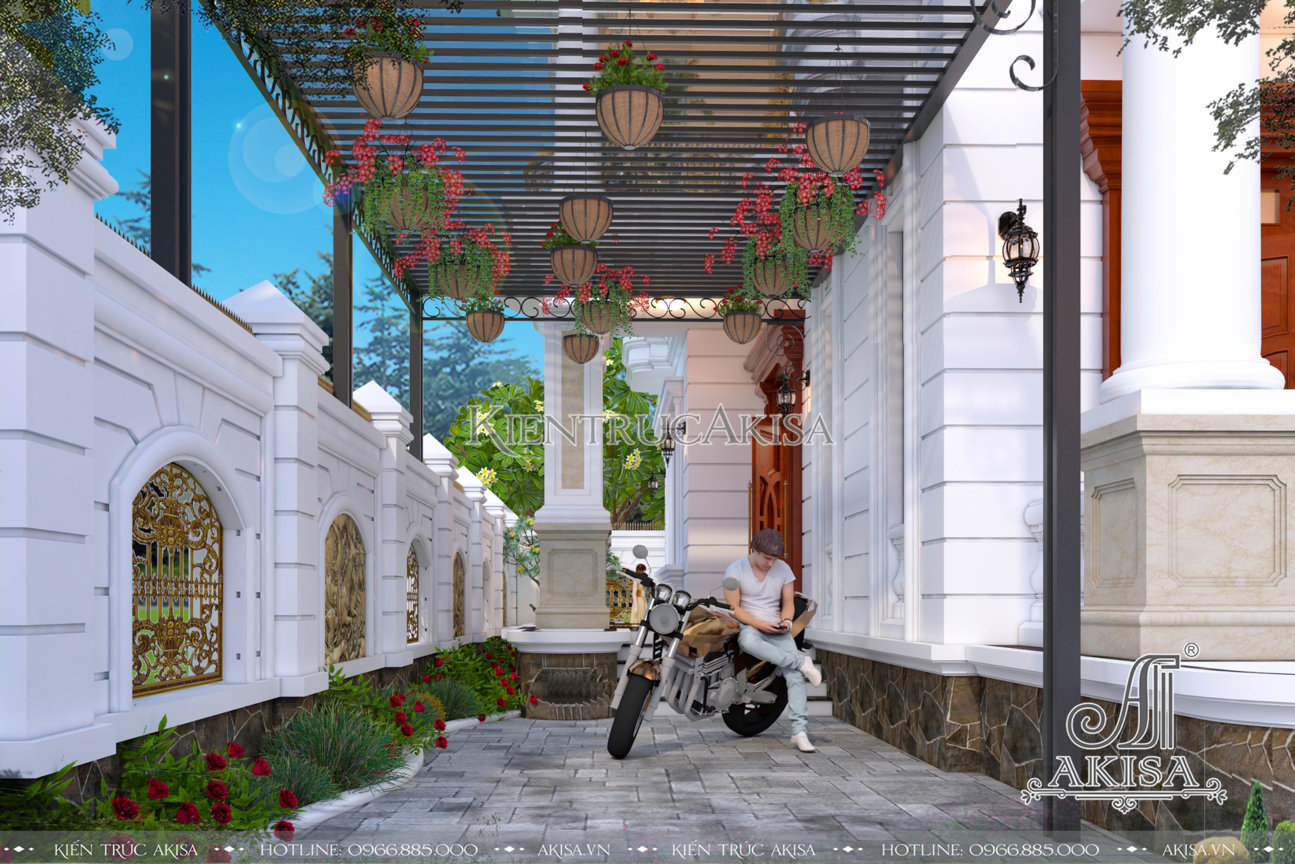 Thiết kế tiểu cảnh sân vườn biệt thự đẹp (CĐT: ông Vững - Đồng Nai) SV22434