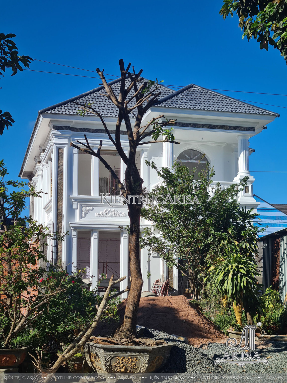 Mẫu biệt thự nhà vườn đẹp 2 tầng kiến trúc tân cổ điển (CĐT: ông Việt - Vũng Tàu) BT22485