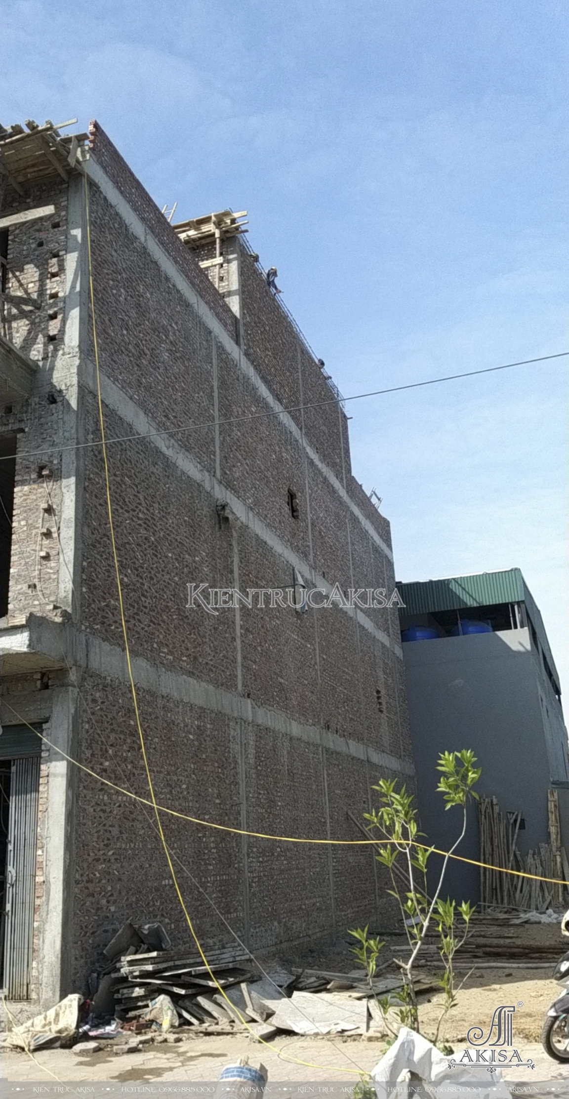 Hình ảnh thi công nhà phố 3 tầng tại Hải Dương - TC32461