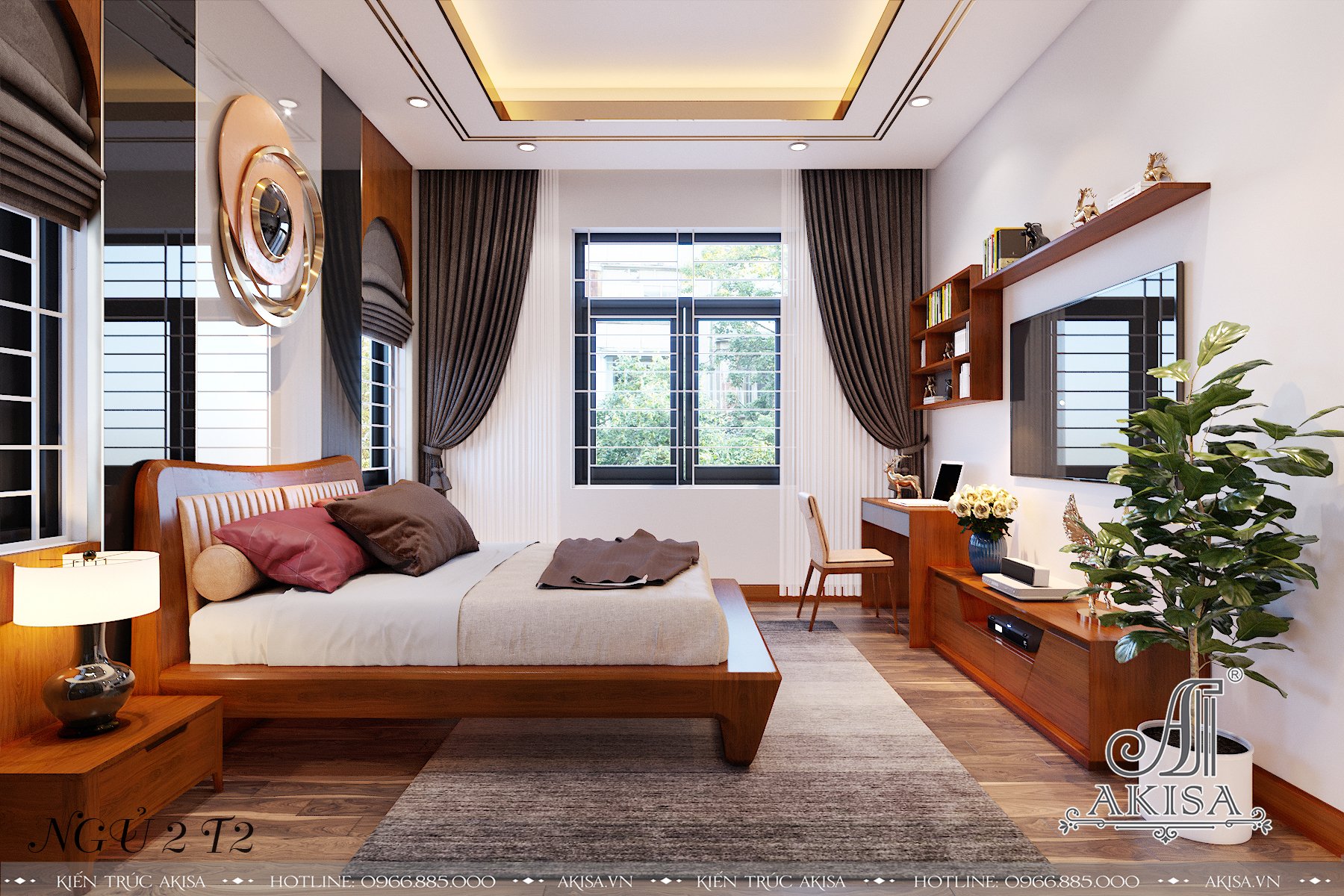 Thiết kế nội thất phong cách hiện đại (CĐT: ông Tín - Ninh Thuận) NT22449