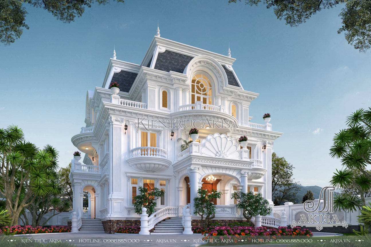 Biệt thự kiểu Pháp 3 tầng có vườn đẹp đẳng cấp (CĐT: ông Lâm - Đà Lạt) BT32508