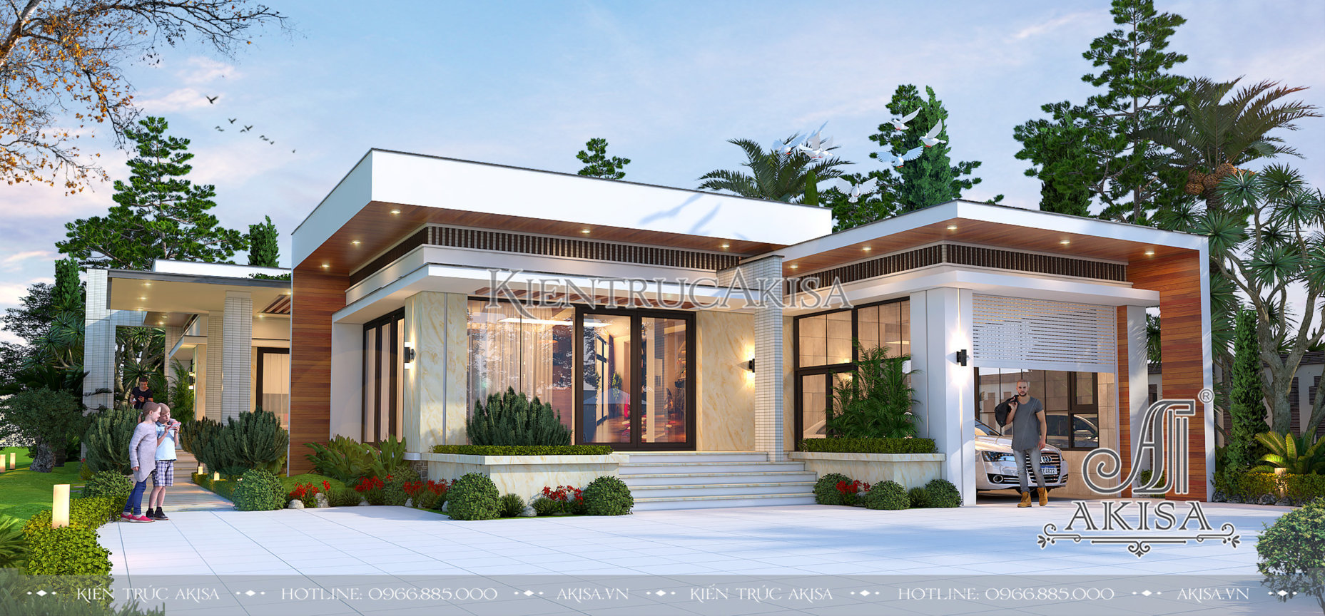 1000+ Mẫu biệt thự nhà vườn 1 tầng đón đầu xu hướng 2023 - Kiến trúc  Angcovat