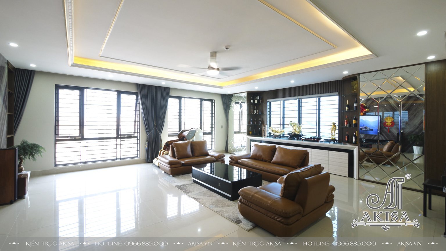 Hoàn thiện nội thất nhà phố phong cách hiện đại (CĐT: ông Hoàng - Nghệ An) TC62031-NT