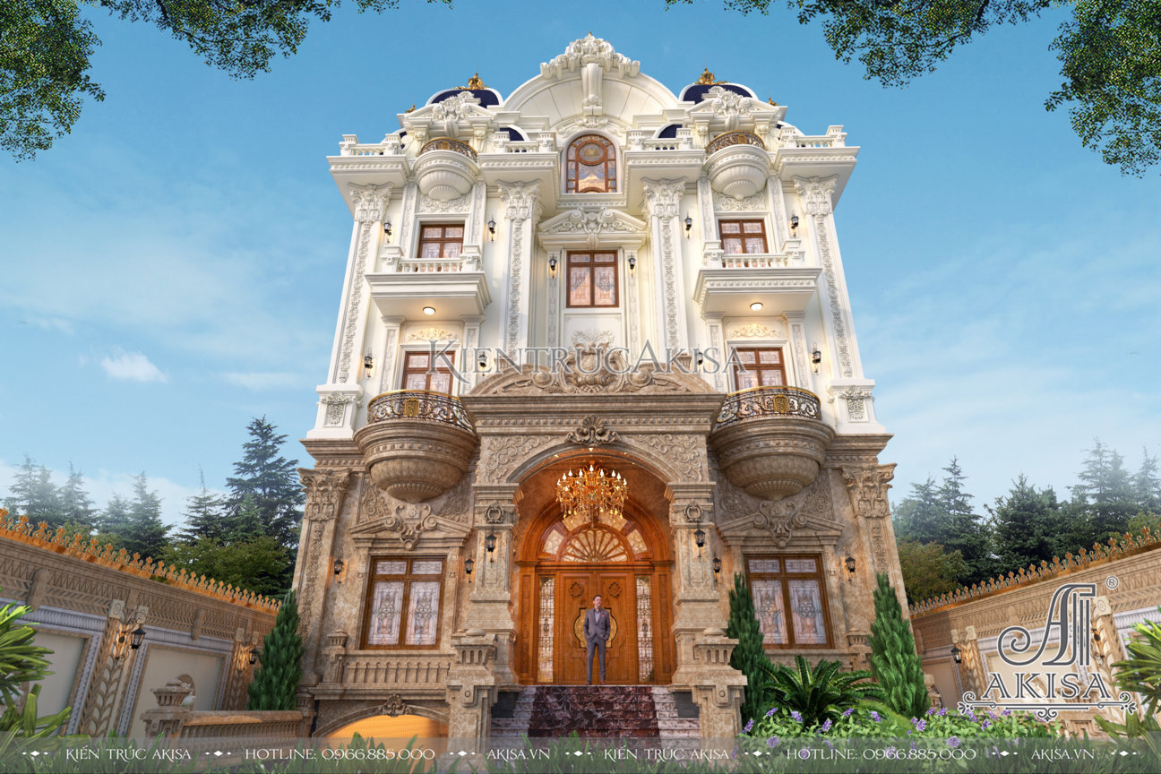 Tuyệt tác mẫu biệt thự lâu đài cổ điển 5 tầng đẹp đẳng cấp (CĐt: ông Đức - Bình Thuận) BT53561