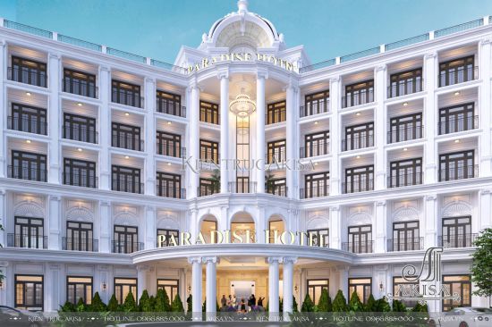 Thiết kế khách sạn 5 tầng tân cổ điển 3 sao (CĐT: ông Hùng - Cam Ranh) KS52570