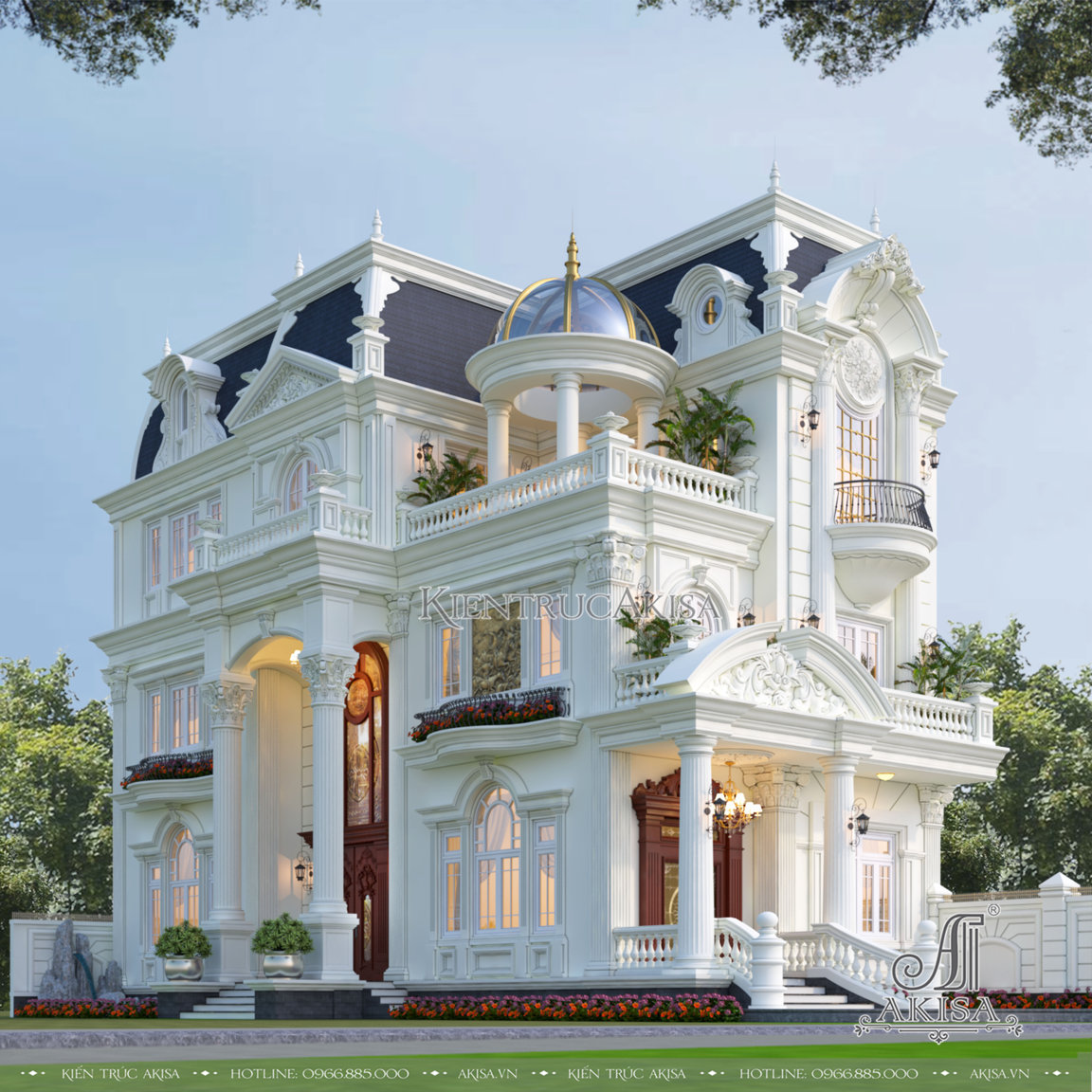 10 mẫu villa cổ điển 3 tầng đẹp và sang trọng nhất Việt Nam