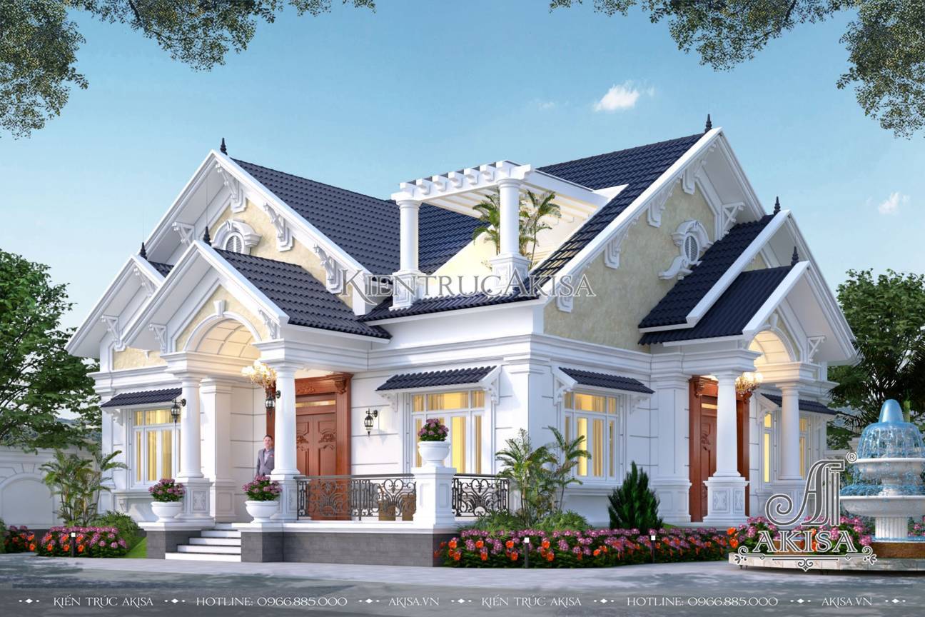 Top 30 mẫu nhà mái Thái 1 tầng giá rẻ, đẹp nhất 2023