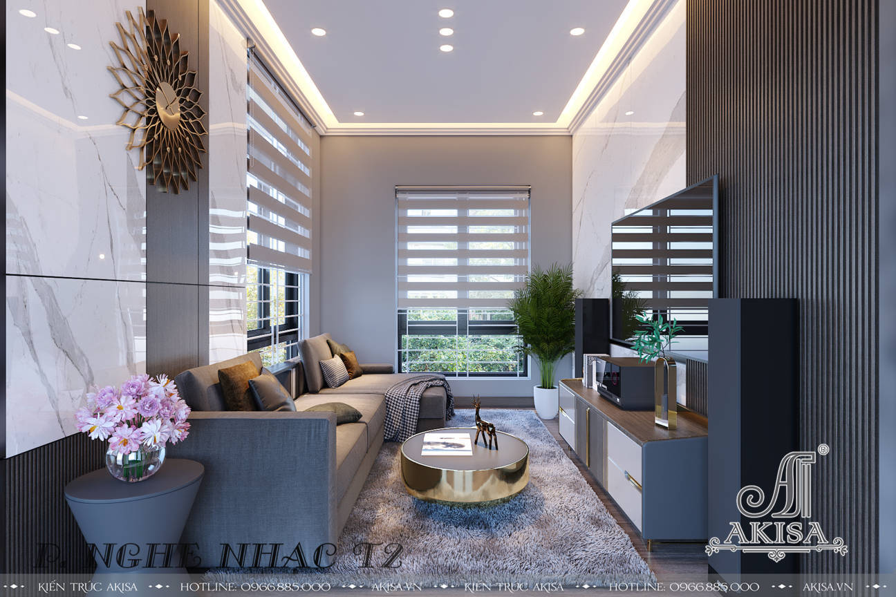Thiết kế nội thất biệt thự phong cách hiện đại (CĐT: bà Thu - Hà Nam) NT31501