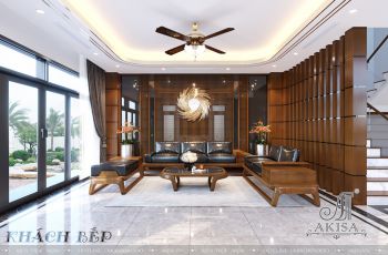 Thiết kế nội thất nhà phố 80m2 hiện đại đẹp (CĐT: ông Tín - Ninh Thuận) NT31537