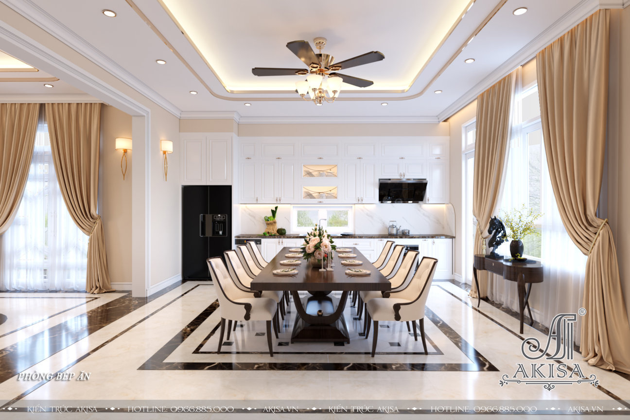 Thiết kế nội thất tân cổ điển nhẹ nhàng 2021 (CĐT: ông Khang - Phan Thiết) NT22483