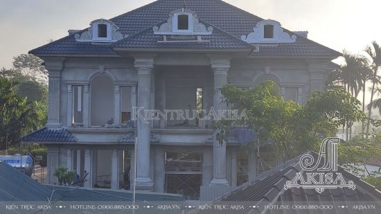Hình ảnh thi công biệt thự tân cổ điển 2 tầng (CĐT: ông Minh - Quảng Trị) TC22494