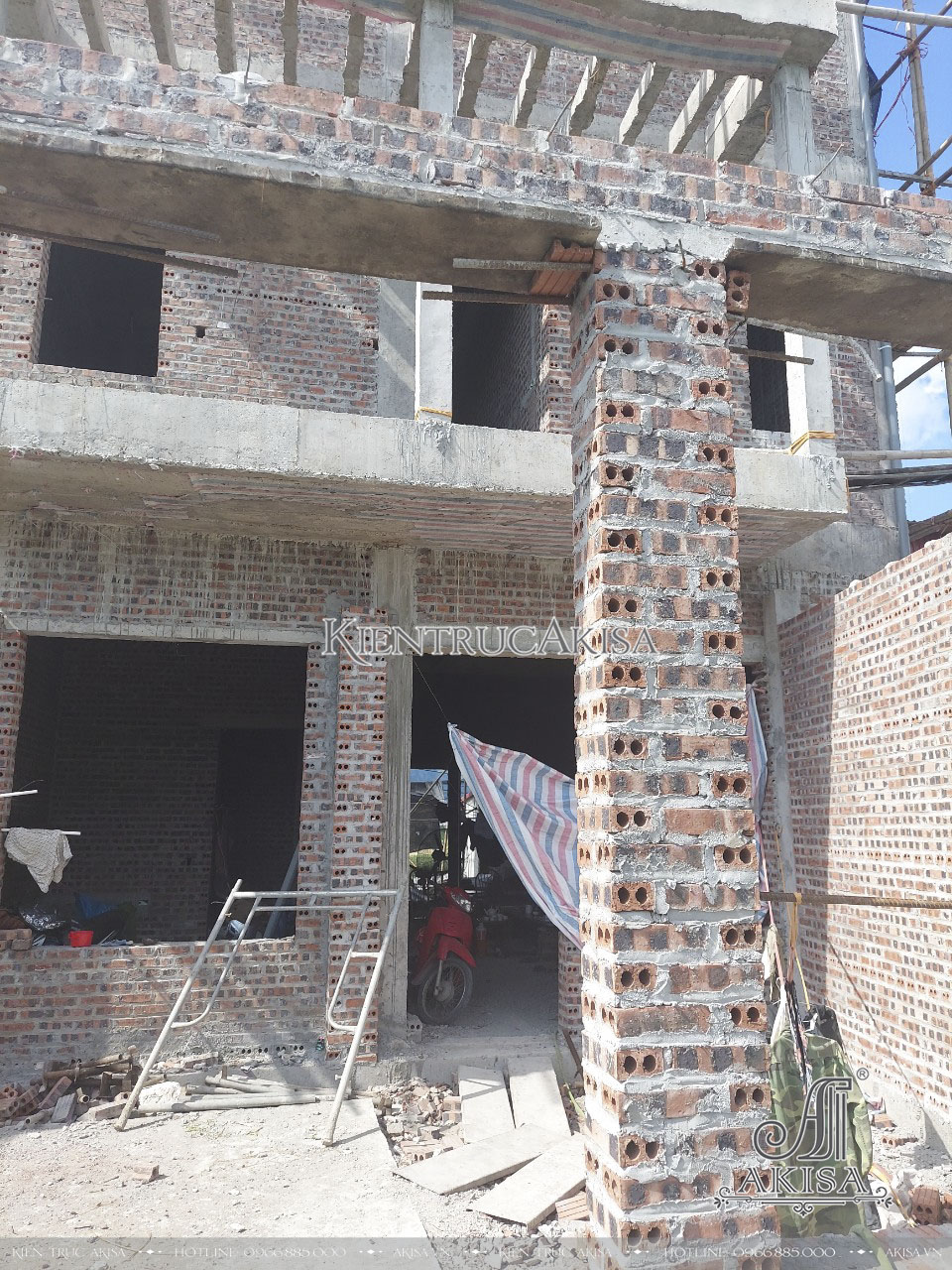 Hình ảnh thi công xây dựng biệt thự 3 tầng  (CĐT: ông Ánh - Ninh Bình) TC32521