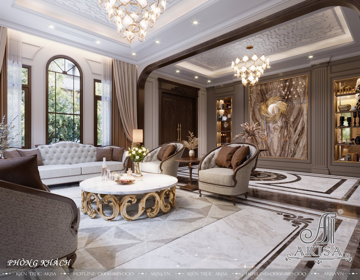 Thiết kế nội thất biệt thự phong cách Christopher Guy Luxury (CĐT: ông Nam - Vũng Tàu) NT13575