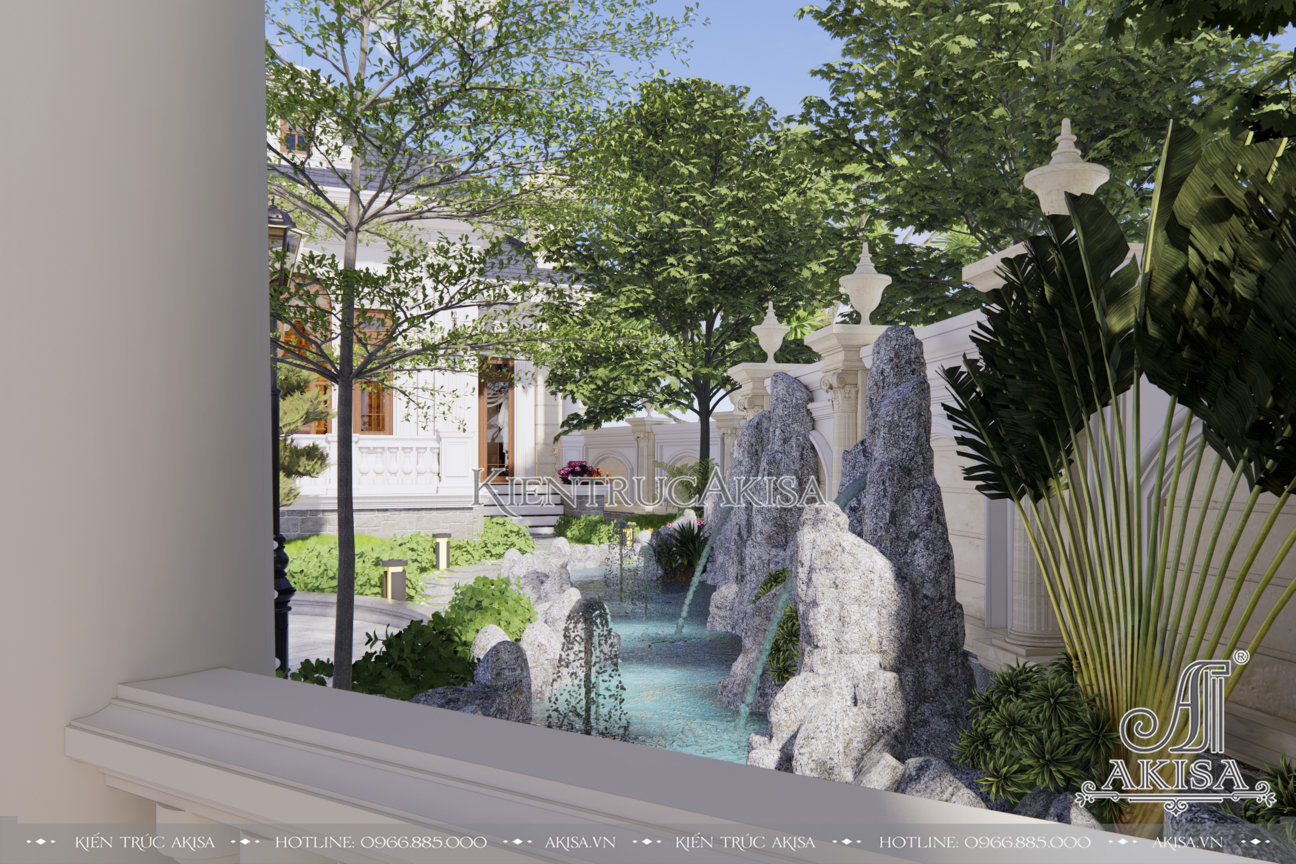 Thiết kế sân vườn tiểu cảnh biệt thự 1 tầng (CĐT: ông Nam - Vũng Tàu) SV13575