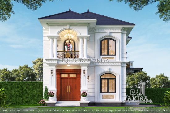 Mẫu thiết kế nhà 2 tầng mái Nhật đẹp (CĐT: ông Lức - Gia Lai) BT22626