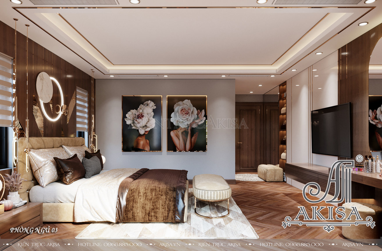 Thiết kế nội thất biệt thự đẹp 2 tầng (CĐT: ông Hưng - Sơn La) NT22581