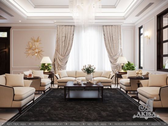 Thiết kế nội thất biệt thự tân cổ điển Luxury (CĐT: ông Long - Phú Thọ) NT12576