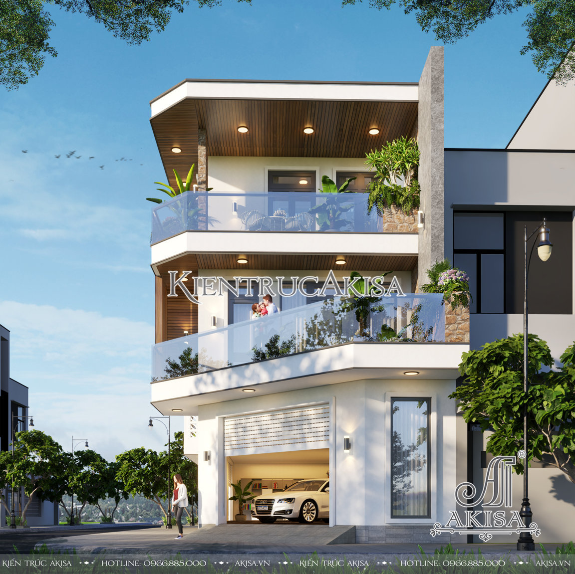 Thiết kế nhà biệt thự 3 tầng hiện đại kết hợp kinh doanh (CĐT: ông Thắng - Bình Định) NP31668