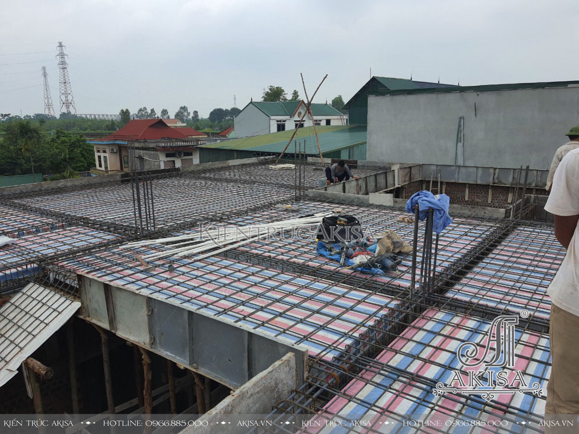 Hình ảnh thi công xây dựng biệt thự gia đình (CĐT: ông Hiếu - Bắc Ninh) TC31685