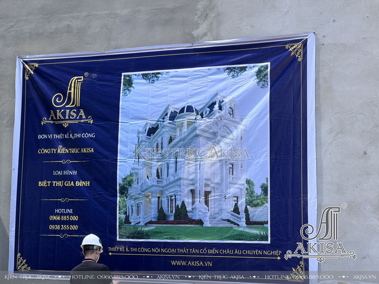 Hình ảnh thi công biệt thự tân cổ điển Pháp 3 tầng (CĐT: ông Thanh - Hưng Yên) TC32649