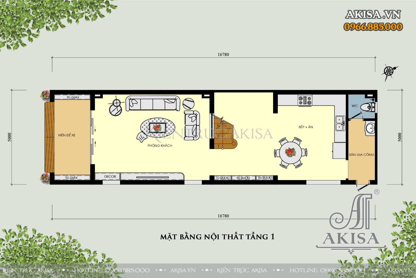 Mẫu nhà phố 3 tầng 5x15m đẹp sang trọng (CĐT: ông Giang - Quảng Ninh) NP32730