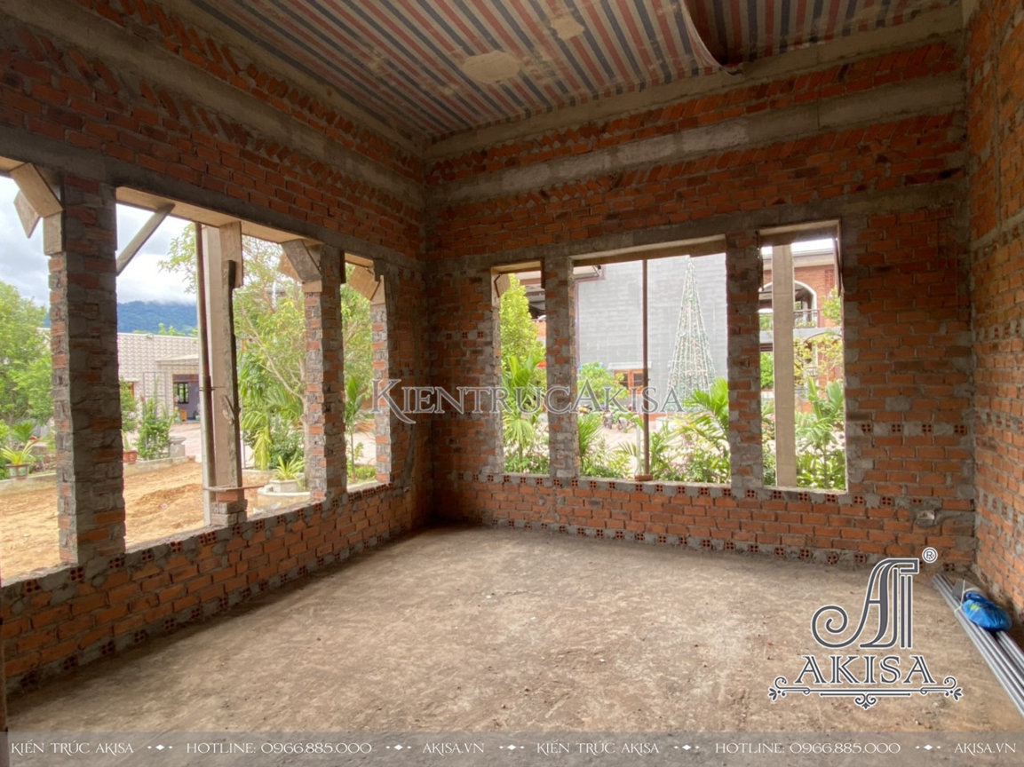 Hình ảnh thi công biệt thự 1 tầng tại Đắk Lắk (CĐT: ông Khiêm) TC12496