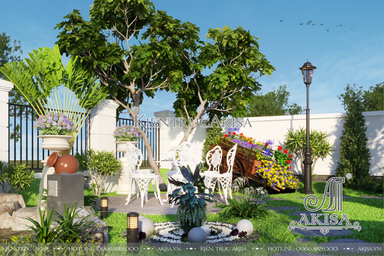 Mẫu thiết kế sân vườn biệt thự đẹp (CĐT: ông Khánh - Hồ Chí Minh) SV32676