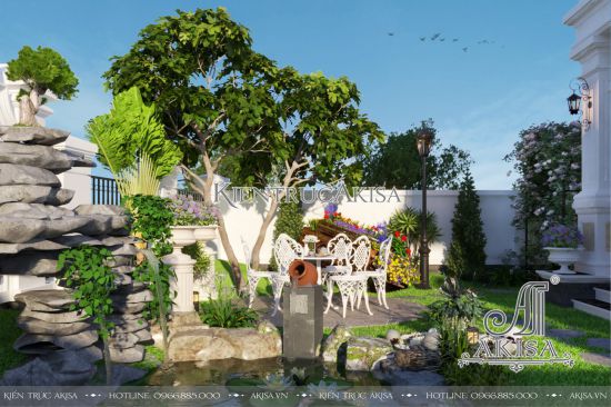 Mẫu thiết kế sân vườn biệt thự đẹp (CĐT: ông Khánh - Hồ Chí Minh) SV32676