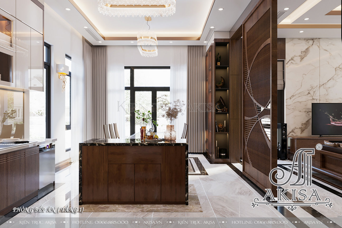 Thiết kế nội thất biệt thự gỗ tự nhiên phong cách hiện đại (CĐT: ông Hiền - Quảng Ninh) NT21634