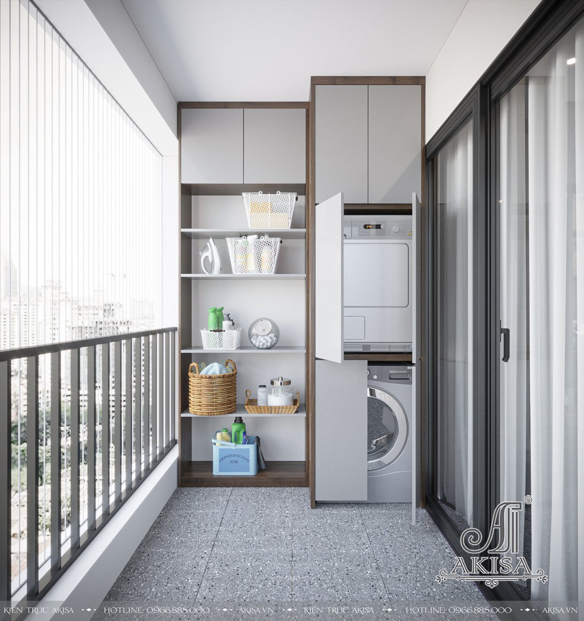 Mẫu nội thất căn hộ chung cư phong cách hiện đại (CĐT: ông Chung - Bến Tre) NT21169